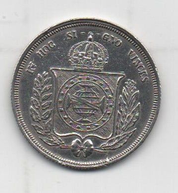 BRASIL DEL AÑO 1854 DE 500 REIS